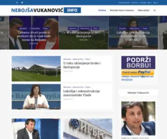 Nebojsavukanovic.info(Небојша Вукановић инфо) Screenshot