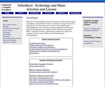 Nebomusic.net(Music and Technology Activities and Lessons) Screenshot