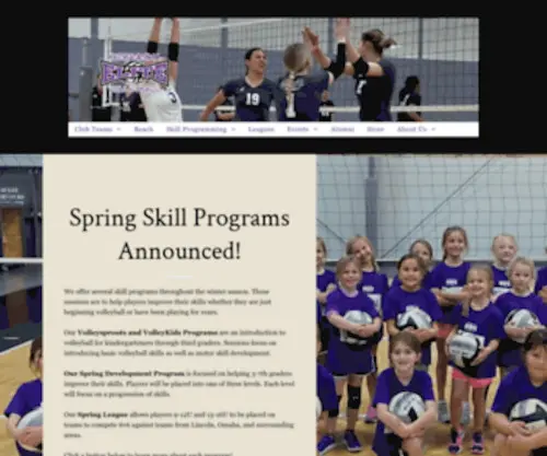 Nebraskaelite.org(Nebraska Elite Volleyball) Screenshot