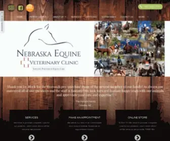 Nebraskaequine.com(Equine Veterinarian in eastern Nebraska and western Iowa Nebraska Equine Veterinary Clinic) Screenshot