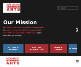 Nebraskansforthearts.org(Nebraskans for the Arts) Screenshot