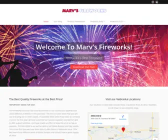 Nebraskasbestfireworks.com(Marv's Fireworks) Screenshot