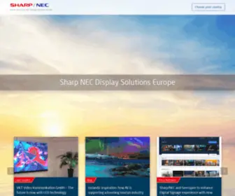 Nec-Display-Solutions.com(Sharp NEC Display Solutions Europe) Screenshot