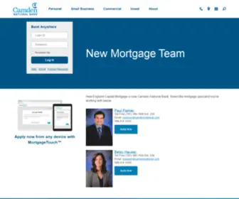 Necap.com(Camden National Bank) Screenshot