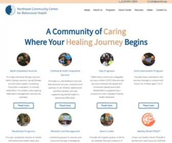 Neccbh.org(Northeast Community Center for Behavioral Health) Screenshot