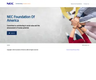NecFoundation.org(NEC Foundation of America) Screenshot