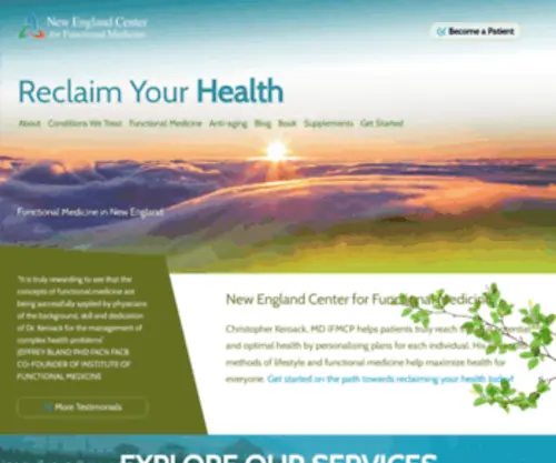 NecFunctionalmedicine.com(New England Center for Functional Medicine) Screenshot