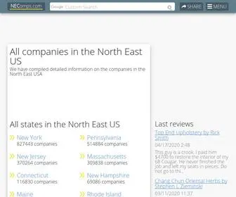 Necomps.com(All companies in the North East US) Screenshot