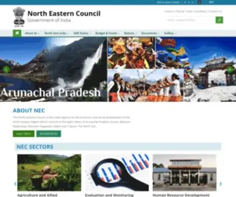 Necouncil.gov.in(North Eastern Council) Screenshot