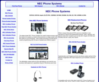 NecPhonesystems.com(This website) Screenshot