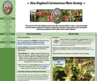 NecPS.org(New England Carnivorous Plant Society) Screenshot