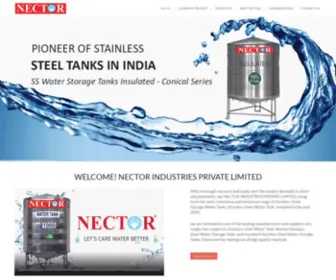 Nectorindia.com(Stainless Steel Water Tank) Screenshot