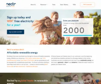 Nectr.com.au(Choosing green energy) Screenshot