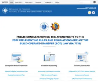 Neda.gov.ph(National Economic and Development Authority) Screenshot