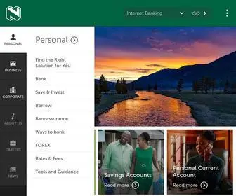 Nedbank.co.zw(Nedbank offers the complete range of banking solutions) Screenshot