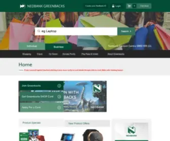 Nedbankgreenbacks.co.za(Nedbank Greenbacks) Screenshot