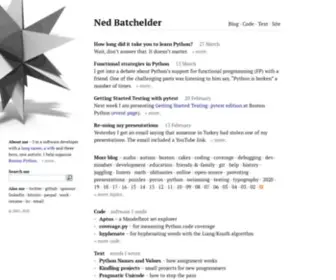 Nedbatchelder.com(Ned Batchelder) Screenshot