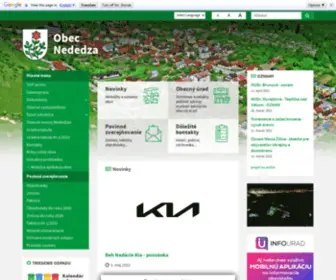 Nededza.eu(Obec Nededza) Screenshot