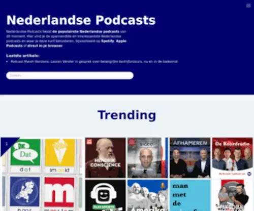 Nederlandse-Podcasts.nl(De meest populaire Nederlandse podcasts van dit moment) Screenshot