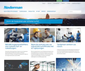 Nederman.be(The Clean Air Company) Screenshot