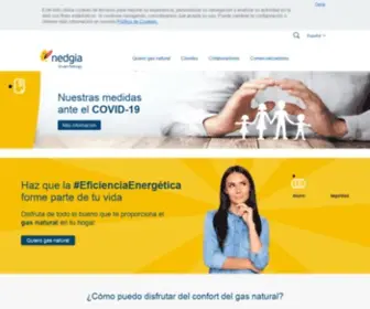 Nedgia.es(Distribuidora de gas natural del Grupo Naturgy) Screenshot