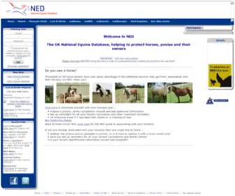 Nedonline.co.uk(The UK National Equine Database) Screenshot