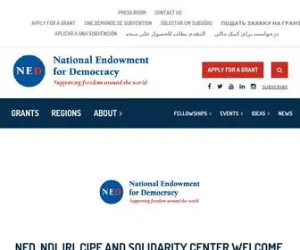 Ned.org(NATIONAL ENDOWMENT FOR DEMOCRACY) Screenshot