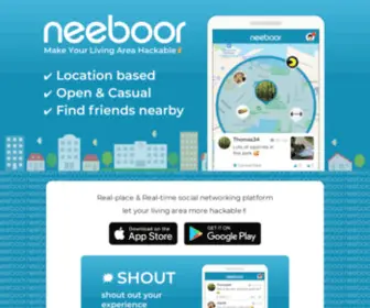 Neeboor.com(Real place social networking service) Screenshot