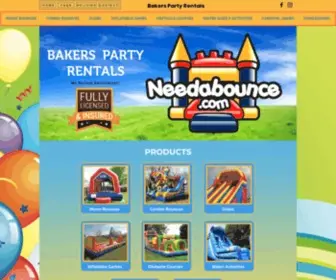 Needabounce.com(Bakers Party Rentals) Screenshot