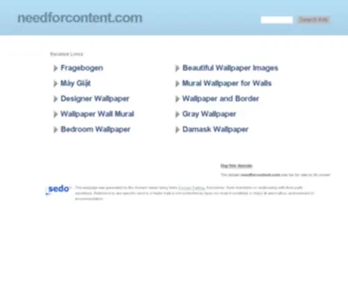 Needforcontent.com(Wordpress platform) Screenshot