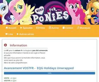Needforponies.fr(Streaming VOSTFR/VF de My Little Pony Friendship) Screenshot