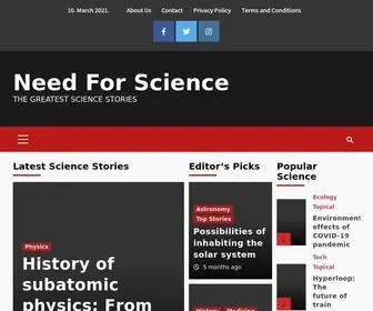 Needforscience.com(Need For Science) Screenshot