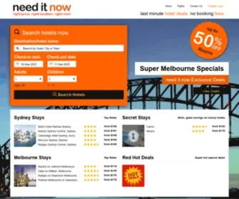 Needitnow.com.au(Last Minute Accommodation) Screenshot