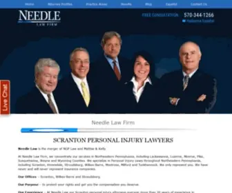 Needlelawfirm.com(Scranton Personal Injury Lawyer) Screenshot