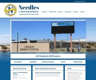 Needlesusd.org(Needles Unified School District) Screenshot