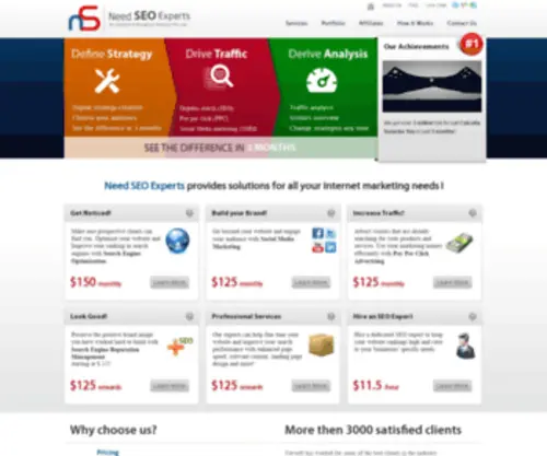 Needseoexperts.com(Search engine marketing company) Screenshot