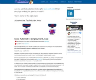 Needtechs.com(Automotive employment help wanted search for auto jobs) Screenshot