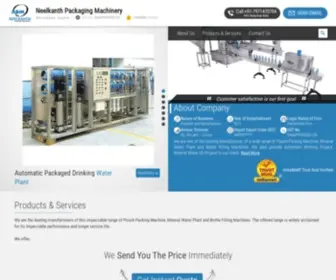 Neelkanthmachinery.in(Neelkanth Packaging Machinery) Screenshot