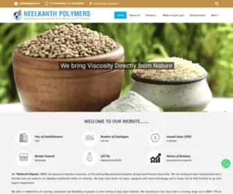 Neelkanthpolymers.com(Guar Gum manufacturers) Screenshot