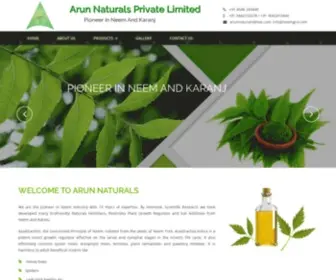 NeemGro.com(Arun Naturals Private Limited Pioneer In Neem And Karanj) Screenshot