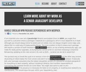 NeemZy.org(A blog by Tom Panier) Screenshot