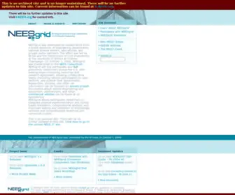 Neesgrid.org(Virtual Collaboratory for Earthquake Engineering) Screenshot