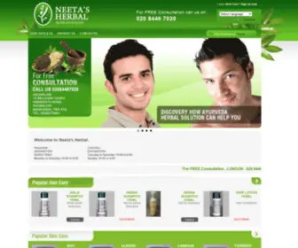 Neetasherbaluk.com(Herbal Skin & Hair Care Products) Screenshot