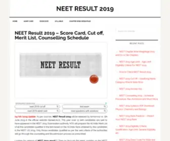 Neetresult2019.co.in(NEET ResultScore Card) Screenshot