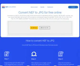 Nefconverter.com(NEF convertor) Screenshot