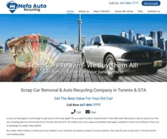 Nefaautorecycling.ca(Nefa Auto Recycling) Screenshot