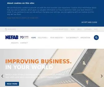 Nefab.com(Transport packaging and Logistics Services) Screenshot