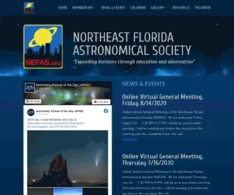 Nefas.org(Northeast Florida Astronomical Society) Screenshot