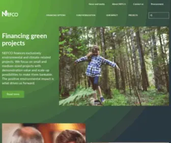 Nefco.org(NEFCO finances exclusively environmental and climate) Screenshot