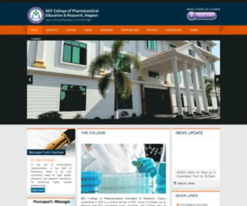 NefcPer.org(NEF College of Pharmaceutical Education & Reserch) Screenshot